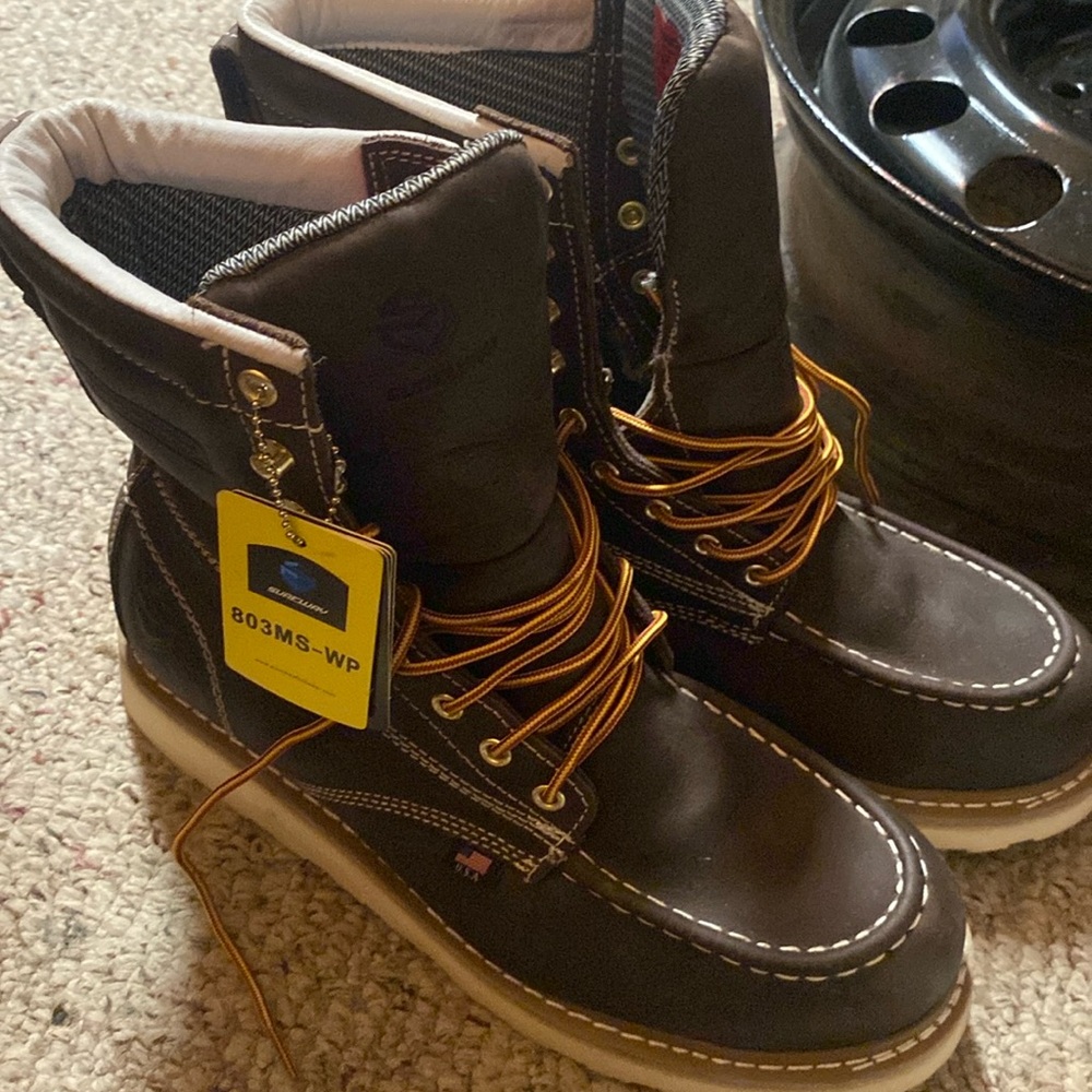 Sureway size 10.5 dark brown steel toe